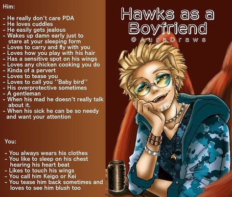 Hawks As Your Boyfriend Headcannons, Hawks Mha Headcannons, Mha Hawks Headcanons, Hawks As A Boyfriend, Hawks Headcannons, Hawks Imagine, Hawks As Your Boyfriend, Hawks X Yn Fanart, Hawks Headcanon