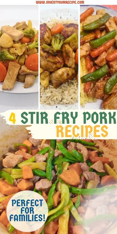 4 Pork Stir Fry Recipes For Dinnertime Teriyaki Pork Stir Fry Recipes Easy, Pork Chinese Recipes Stir Fry, Pork Stir Fry Recipes Easy, Veg Stir Fry, Fried Pork Tenderloin, Pork Stir Fry Recipes, Pork Bites, Teriyaki Pork, Easy Stir Fry Recipes