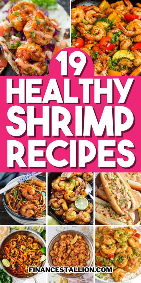 Shrimp recipes are incredibly versatile. Explore easy shrimp dinner ideas that are perfect for any occasion. From shrimp pasta recipes like shrimp Alfredo to grilled shrimp recipes for summer BBQs, we have it all. Try healthy shrimp meals or enjoy shrimp tacos for a fun twist. Delight in shrimp appetizers at your next gathering or whip up a quick shrimp stir fry. Don't miss out on shrimp scampi, shrimp salad, or shrimp skewers. Shrimp curry, and shrimp fried rice are sure to impress. Shrimp Recipe Ideas, Healthy Shrimp Recipes, Flavorful Shrimp, Grilled Shrimp Recipes, Shrimp Recipes Healthy, Shrimp Dinner, Shrimp Recipes For Dinner, Healthy Shrimp, Healthy Prawn Recipes