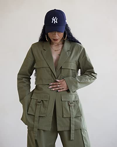 Cargo Jacket Women, Cargo Jacket Outfit, Womens Black Cargo Pants, Red Cargo Pants, Martini Olive, Plaid Trench Coat, Martini Olives, Faux Leather Midi Skirt, Womens Black Pants