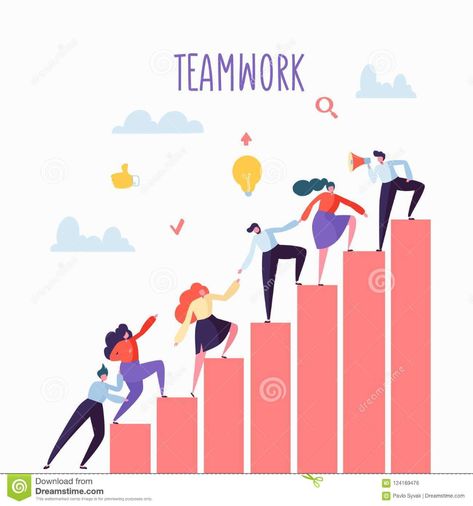 People Climbing, Image Zen, Career Ladder, Illustration Simple, Team Work, Business Illustration, Vector Character, People Illustration, Business People