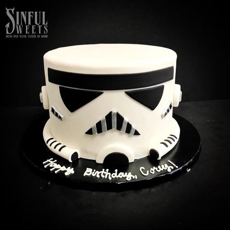 Stormtrooper Realness💥 #stormtroopercake Storm Trooper Cake, Novelty Cakes, Birthday Cake, Cake, Birthday