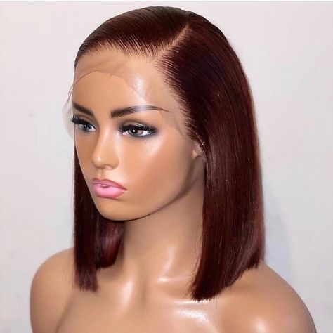 Short Bob Styles, Auburn Color, Wig Styling, Insta Post, Straight Lace Front Wigs, Short Bob Wigs, Wigs For Women, Short Wigs, Straight Human Hair