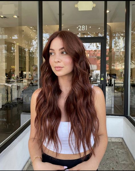 Copper Hair Shades, Copper Hair On Tan Skin, Hair Color Inspiration, Hair Color For Brown Skin, Cinnamon Hair, Rambut Brunette, Color Hairstyles, Color Streaks, Chestnut Hair Color