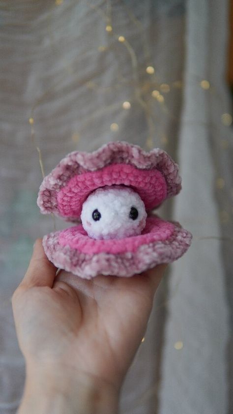 Amigurumi crochet patterns | Isn't she the cuties Oyster ever? 😍 The pattern is already available on my Etsy, link in bio, shop name MrsCrowlet) My Patreons receive… | Instagram Oyster Crochet Pattern, Crochet Oyster Shell Pattern Free, Crochet Oyster, Squid Crochet Pattern, Squid Pattern Crochet, Sea Monster Crochet Pattern, Crochet Lovers, Crochet Amigurumi, Free Pattern