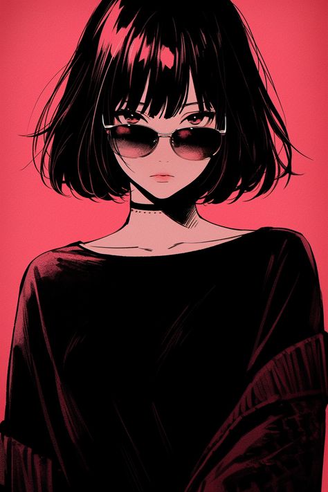 Anime Girlboss Pfp, Girlboss Pfp, Anime Girlboss, Pink Anime, Anime Smile, Deep Art, Vampire Art, Pop Art Posters, Digital Art Anime