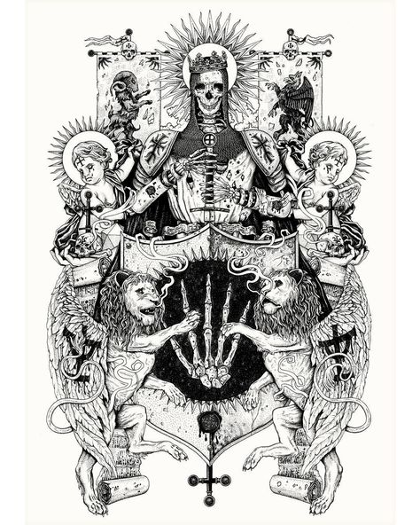 Hermetic Tarot, Backpiece Tattoo, Medieval Tattoo, Occult Tattoo, Cool Chest Tattoos, Sketch Tattoo Design, Dark Art Tattoo, Tattoo Style Drawings, Occult Art