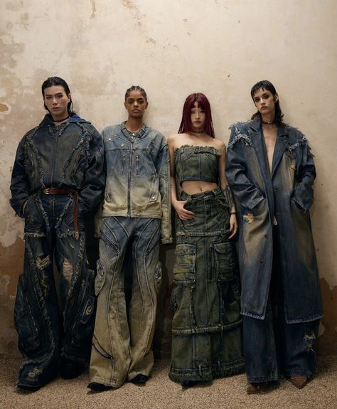 Denim Photoshoot, Reworked Denim, All Jeans, Avant Garde Fashion, Alt Fashion, December 13, Textiles Fashion, Fashion Photoshoot, School Fashion