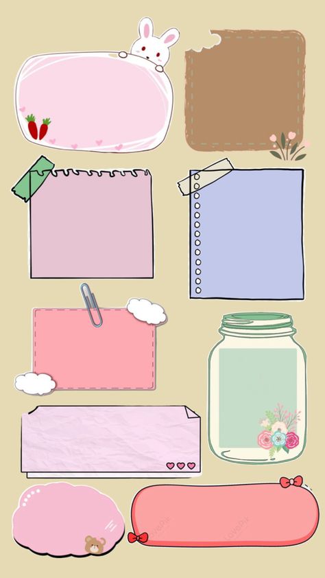 Texture Elements Vector Hd Images, Border Texture Cute Cartoon With Commercial Elements, Cute Cartoon, Cartoon Border, Cute Border... Page Borders Design Aesthetic, Pastel Notes, Cute Border, Canva Element Keyword, Page Borders Design, Diy Journal Books, Cartoon Cartoon, Notes Planner, Cute Journals