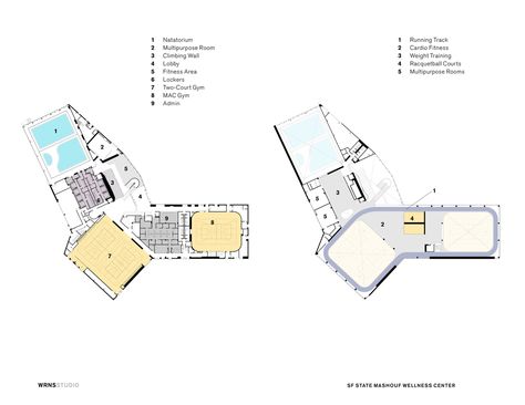 Gallery of Mashouf Wellness Center / WRNS Studio - 13 Wellness Centre Plan, Community Center Design, Wellness Center Architecture, Wellness Centre, Health Centre Plan, Sport Centre Design, Wellness Center Architecture Plan, Training Center Design, Health Care Center Architecture