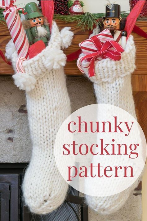 This Christmas Stocking Knit Pattern works up so quickly, you could easily start and finish one in a day. This Knit Stocking Pattern uses the Magic Loop for the body of the stocking; videos showing the Magic Loop, the Kitchener Stitch, as well as Heel and Toe Shaping will help you successfully knit these Christmas stockings. Knit Christmas Stocking Pattern, Knitted Christmas Stocking Patterns Free, Knit Stocking Pattern, Knit Pattern Free, Jumbo Christmas Stocking, Christmas Stocking Pattern Free, Knitted Christmas Stocking Patterns, Stocking Pattern Free, Kitchener Stitch