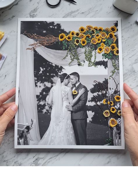 Embroidered Photography, Embroidered Photo Art, Embroidered Photo, Photo Stitch, Instagram Portrait, Paper Embroidery, Thread Art, December 21, Custom Wedding Gifts