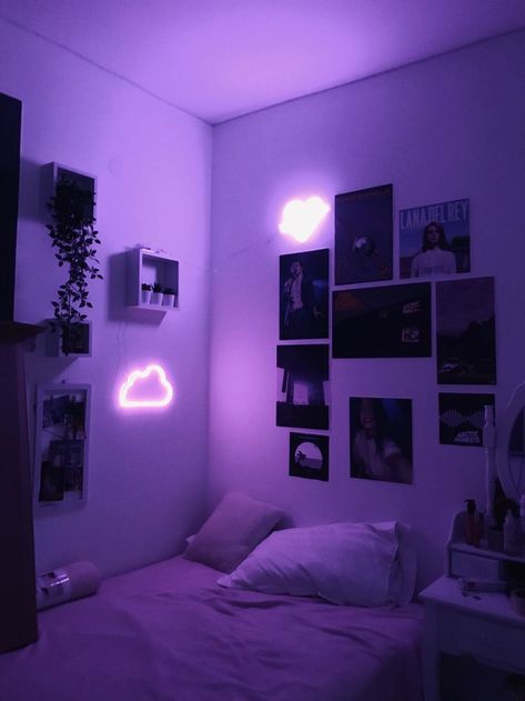 Room inspo | Neon room, Room ideas bedroom, Room inspo Led Signs Bedroom Aesthetic, Led Signs Bedroom, Led Sign Bedroom, Room Led Sign, Neon Bedroom, Neon Led Sign, Chill Room, Neon Room, Dorm Room Inspiration