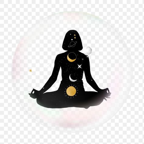 Spiritual Woman, Moon Woman, Moon Meditation, Mystical Moon, Png Aesthetic, Woman Png, Design Resources, Transparent Background, Meditation