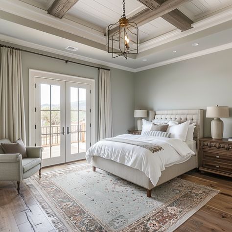 drift of mist bedroom Benjamin Moore Drift Of Mist, Drift Of Mist Bedroom, Drift Of Mist Coordinating Colors, Drift Of Mist Sherwin Williams, Sherwin Williams Drift Of Mist, Cozy Bedroom Paint Colors, Neutral Bedroom Paint, Drift Of Mist, Benjamin Moore Bedroom