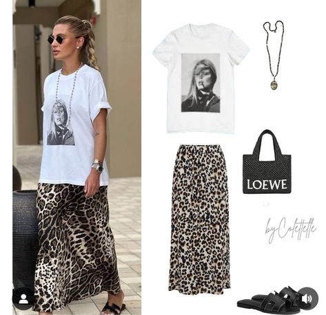 Dress With Converse, Slip Dress Outfit, Oversize Outfit, Leopard Print Outfits, Leopard Print Dress, Tee Outfit, Dress Outfit, Print Dress, Must Haves