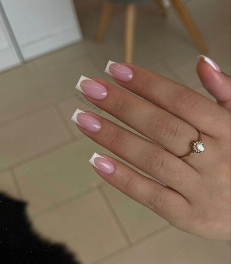 Milky Pink Nails, Milky Pink, Nails 2024, Pink Nails, Nail Art, Square, Ring, Nails, Pink