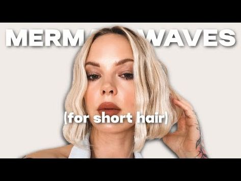 PERFECT MERMAID WAVES FOR SHORT HAIR - Easy Step-by-Step Flat Iron Tutorial for Wavy Bobs - YouTube Mermaid Short Hair, Flat Iron Tutorial, Murphy Bedroom, Waves For Short Hair, Hair Step By Step, Mermaid Shorts, Short Hair Waves, Mermaid Waves, Kevin Murphy