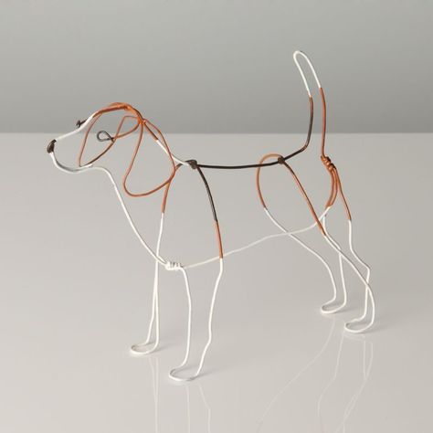 Wire Animals Sculpture, Sculpture Jewelry, 3d Pen Art, Wire Art Sculpture, Willow Weaving, Art Wire, Canine Art, 3d Pen, Wire Work Jewelry