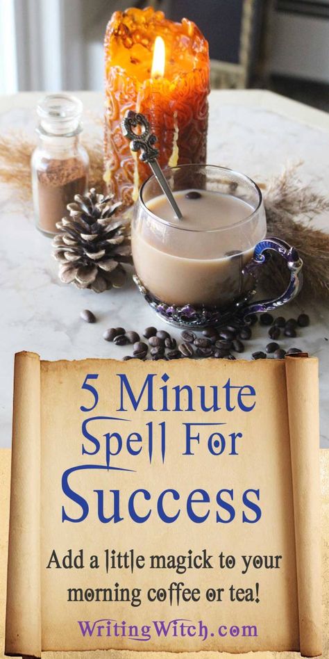 Spells For Success, Spell For Success, Coffee Spell, Spiritual Creativity, Success Spell, Witchy Spells, Witch Recipes, Coffee Magic, Witches Tea