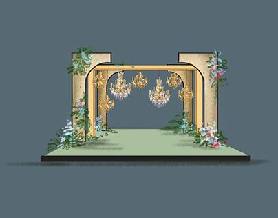 Stage Sketch, Mandap Ideas, Stage Backdrop Design, Unique Backdrop, Royal Wedding Invitation, Wedding Card Design Indian, Wedding Stage Backdrop, Wedding Entrance Decor, Interior Design Renderings