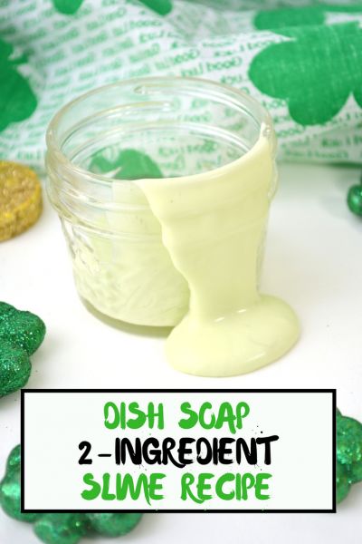 Dish Soap Slime Recipe, Diy St Patricks Day Crafts, Two Ingredient Slime, Slime Recipie, Dish Soap Slime, Diy St Patrick's Day Crafts, 2 Ingredient Slime, Soap Slime, Slime Ingredients