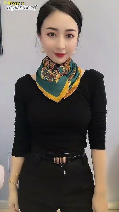 The 3 stylish scarf design/ How to tie a scarf? | scarf styles for girls P-270224 #scarfwearing Clothes Europe, Scarf Wearing Styles, Ways To Tie Scarves, Tie A Scarf, Wear A Scarf, Simple Scarf, Ways To Wear A Scarf, How To Wear A Scarf, Diy Scarf