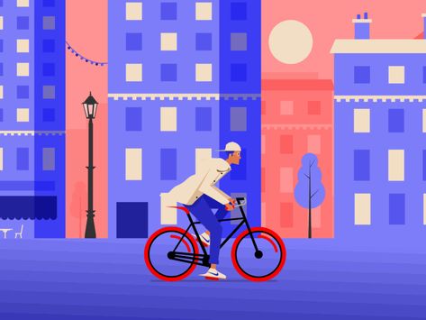 Motion Graphic Character, Bicycle Animation, Talking Illustration, Mouth Animation, Animation Character Drawings, Motion Graphic Design, In Motion, Lowrider Bicycle, Bicycle Illustration