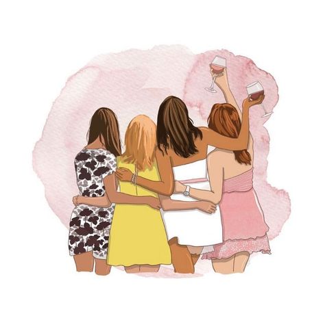 Michelle | Graphic Designer & Illustrator on Instagram: "Happy National Best Friends Day! 🍷" Happy Girlfriends Day, Happy National Best Friend Day, National Best Friend Day, Girlfriends Day, Illustrators On Instagram, Best Friends, Graphic Design, Instagram, Design