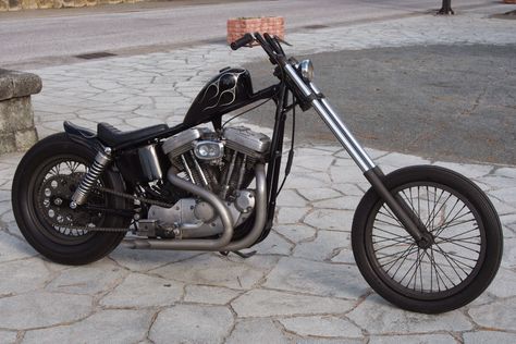 BUBBLE VISOR: RadJalopy - 1990 Harley-Davidson XLH883 Sportster Triumph Chopper, Custom Moped, Sportster Chopper, Custom Motorcycles Bobber, American Chopper, Old School Chopper, Custom Sportster, Custom Baggers, Harley Davidson Chopper