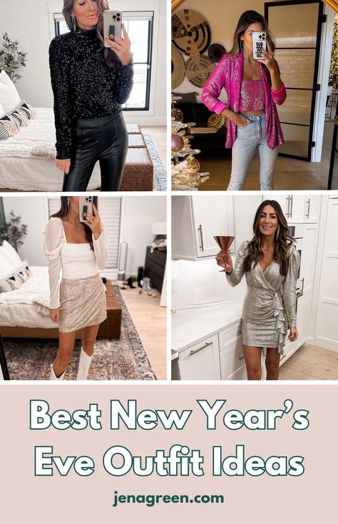 Wondering what to wear on New Year's Eve? These new years outfit ideas are perfect for parties and celebrations. Discover outfit ideas for New Year's Eve that add some sparkle to your look. Check out these classy New Year's Eve outfits and new years eve dress ideas for a stylish holiday. Find the best NYE outfit ideas for a memorable night! New Year Outfit Parties Night, Classy New Years Eve Outfit, New Years Outfit Ideas, Nye Outfit Ideas, New Years Eve Dress, Sparkle Outfit, Nye Outfits, New Years Outfit, New Years Eve Dresses