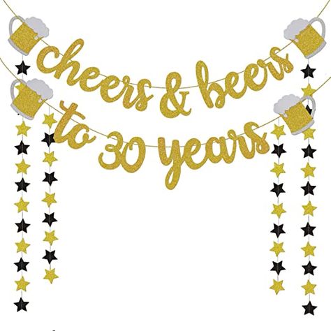 50 Years Anniversary Decorations, 30th Anniversary Decorations, Birthday Decorations For Him, 40th Anniversary Decorations, Cheers And Beers To 40 Years, 50th Birthday Banner, 40th Birthday Banner, 30th Birthday Banner, 50th Anniversary Decorations