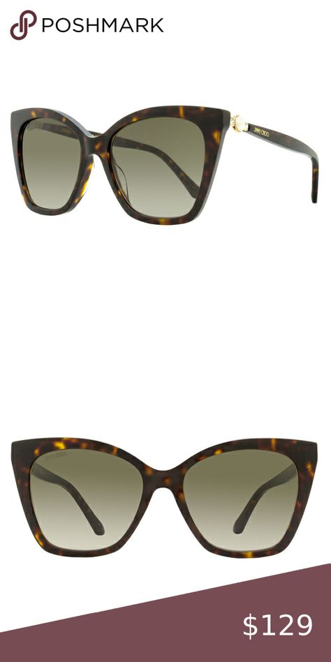 Jimmy Choo Cat Eye Sunglasses Rua /G 086HA Havana 56mm