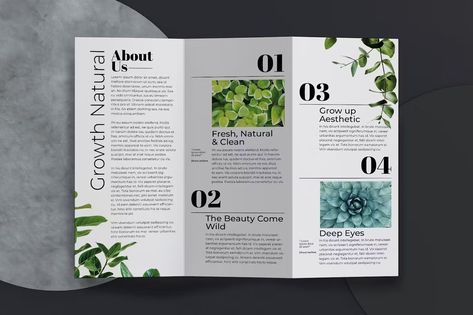 The Botanist Trifold Brochure, ft. botanist & brochure - Envato Elements Brochure Design Layouts, Brochure Graphic, The Botanist, Brochure Design Creative, Magazine Ideas, Trifold Brochure Design, Pamphlet Design, Flyer Design Layout, Text Tool