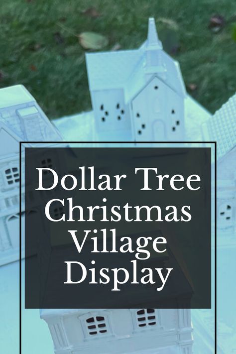 Looking for a fun and easy way to get into the holiday spirit? Check out our DIY Christmas Village Display on a Budget! This beautiful display is easy to make and will definitely get you into the holiday spirit! Diy Trees For Christmas Village, Holiday Village Display Ideas, Diy Christmas Village Display Platform, How To Set Up A Christmas Village, Christmas Village Display Ideas Diy Easy, Ways To Display Christmas Village, Small Christmas Village Display, Diy Christmas Village Platform, Christmas Village Diy