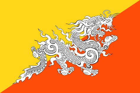 File:Flag of Bhutan alternate.svg - Wikimedia Commons Bhutan Flag, Bhutan Travel, Thunder Dragon, Orchestra Music, Buddhist Traditions, National Symbols, Symphony Orchestra, Bhutan, National Anthem