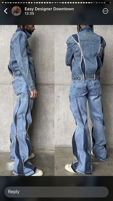 Grunge Romance, Ropa Upcycling, Streetwear Inspiration, Holding Space, Denim Inspiration, Denim Ideas, All Jeans, Fashion Project, Student Fashion