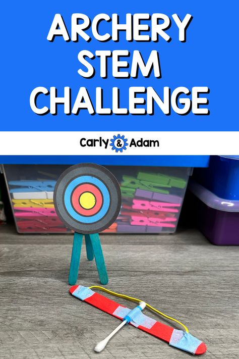 Archery STEM Challenge Newton's 3rd Law, Archery For Kids, Archery Games, Kids Olympics, Olympics Activities, Summer Stem, Stem Ideas, Olympics 2024, Stem Lesson