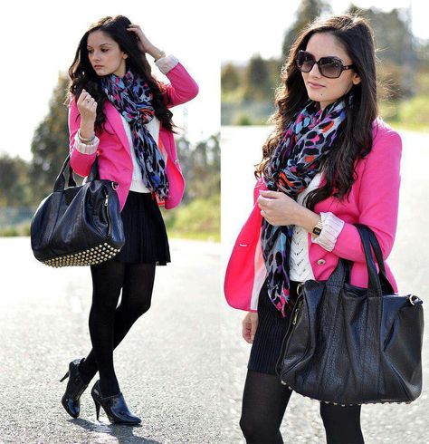 Cute look!! Color Combos Outfit, Boring Clothes, Fashion Wishlist, Cute Jackets, Pink Jacket, Different Colours, Blazer Outfits, Womens Casual Outfits, Colored Blazer