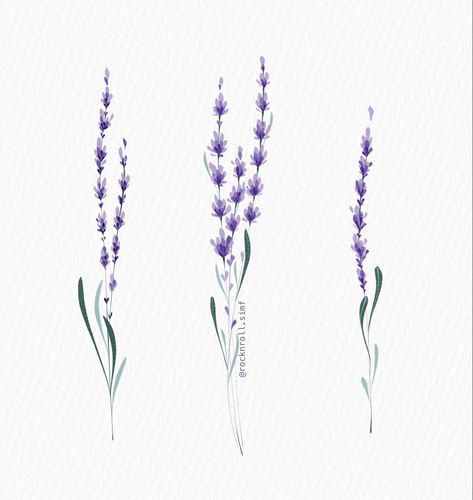 Lavander Tatoos Ideas, Lavender Hip Tattoo, Fine Line Lavender Tattoo, Hyacinth Tattoo, Lavender Illustration, Side Hip Tattoos, Lilac Tattoo, Printable Tattoos, Tiny Wrist Tattoos