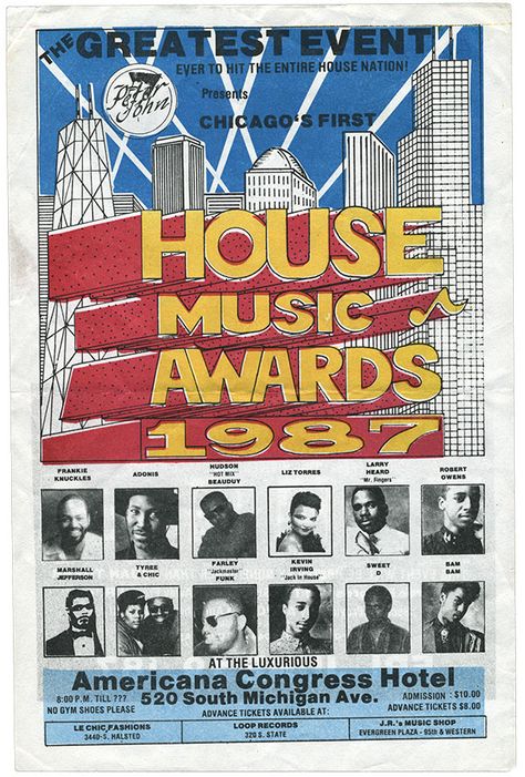 House Music Poster, Chicago House Music, Frankie Knuckles, Chicago House, Music Flyer, Acid House, Book Catalogue, As Seen On Tv, Vertical Poster