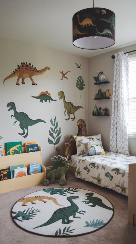 Adorable Animal Themed: 29 Toddler Room Decor Ideas Dinosaur Kids Room Boy Bedrooms, Boys Bedroom Aged 4, 2 Toddler Boys Room Ideas, Dinasour Room Toddler, Little Kid Bedroom Ideas, Toddler Big Boy Room Ideas, Animal Themed Toddler Room, Boys Toddler Room Ideas, Dinosaur Bedroom Ideas For Boys