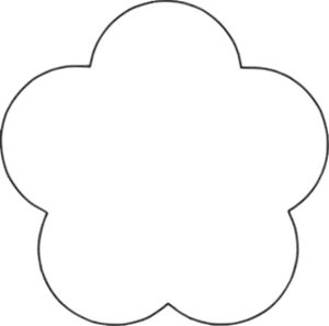 PublicDomainVectors.org-Vector illustration of 5 scallop flower outline White Png Transparent, Felt Candle Mats, Background Plain, Black And White Png, Felt Templates, Flower Graphics, Circle Background, Design Black And White, White Png