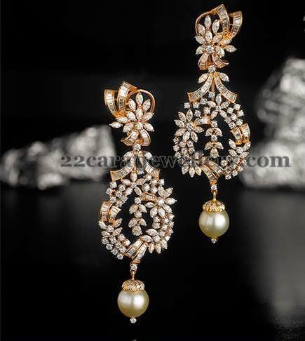 Jewellery Designs: Unique Fancy Diamond Earrings Fancy Diamond Earrings, Diamond Jewelry Designs, India Jewelry, Fancy Diamonds, Gold Earrings Designs, Traditional Jewelry, Ear Rings, Diamond Jewellery, Jewelry Patterns