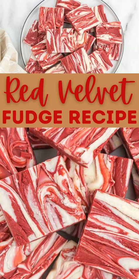 Velveeta Fudge, Velvet Fudge, Red Velvet Fudge, Red Velvet Truffles, Easy Fudge Recipe, Homemade Chocolate Fudge, Red Velvet Desserts, Easy Chocolate Fudge, Easy Fudge