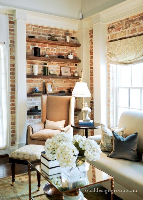 60 Elegant, Modern And Classy Interiors With Brick Walls Exposed Brick Wall Living Room, Brick Living Room, Brick Interior Wall, Houses Architecture, Brick Decor, A Brick Wall, Exposed Brick Walls, Decor Minimalist, A Living Room