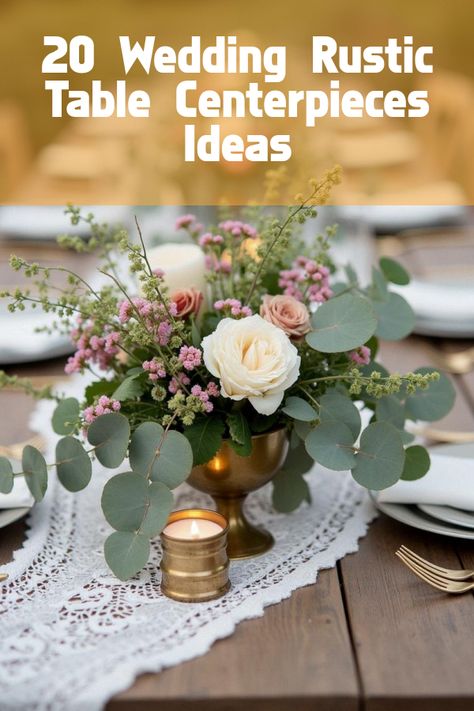 Did you know that wedding rustic table centerpieces can transform your big day into a charming affair? Discover how earthy tones and vintage details create unforgettable vibes. Unleash creativity with DIY centerpieces incorporating wildflowers, mason jars, and wooden elements. Dive into ideas that make your tablescapes a conversation starter. Perfect for those dreamy countryside weddings! Unique Centerpiece Ideas, Countryside Weddings, Rustic Centerpieces Diy, Table Centerpieces Ideas, White Bridal Flowers, Rustic Table Centerpieces, Casual Wedding Guest Dresses, Wedding Decor Rustic, Centerpieces Ideas