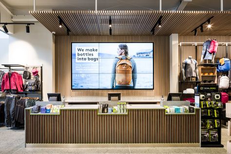 » Kathmandu Christchurch + Newmarket – New Zealand, Store Concept by Prospace Australia Store Cashier Design, Cashier Design, Cashier Counter Design, Retail Checkout, Store Counter Design, Mobile Shop Design, Retail Counter, Store Counter, Store Concept