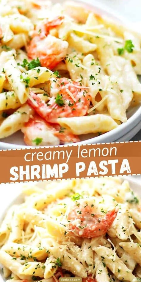 Creamy Lemon Shrimp Pasta is a delightful blend of shrimp and pasta in a cheesy, creamy lemon sauce that you can whip up in just 30 minutes, from beginning to end! Creamy Lemon Shrimp, Lemon Shrimp Pasta, Cheesy Shrimp, Shrimp And Pasta, Lemon Garlic Shrimp Pasta, Pasta Shrimp, Creamy Shrimp Pasta, Lemon Shrimp, Garlic Shrimp Pasta