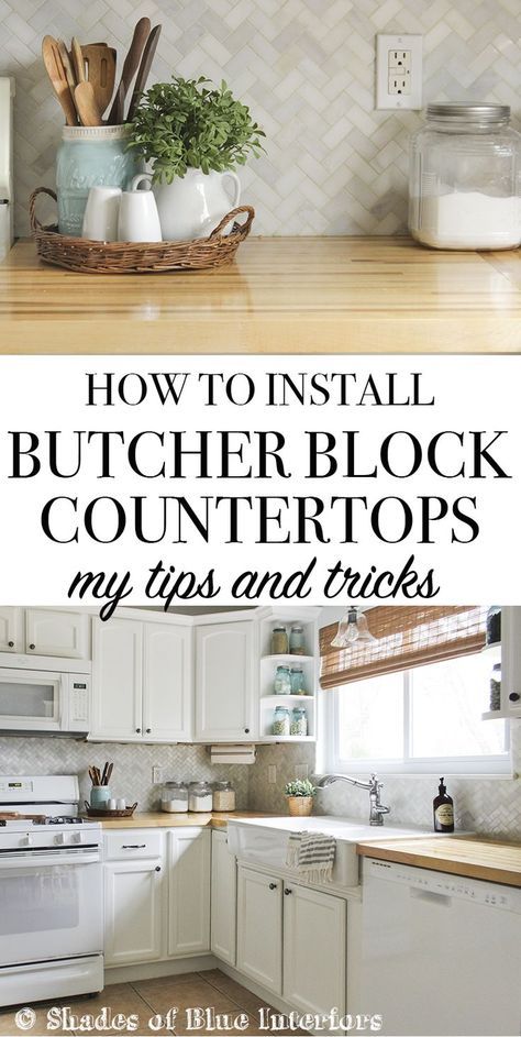 How To Install Butcher Block Countertops, Install Butcher Block Countertops, Butcher Block Counters, Kitchen Remodel Countertops, Butcher Block Counter, Butcher Blocks, Kitchen Countertop Materials, Kitchen Wood, Kitchen Counter Top